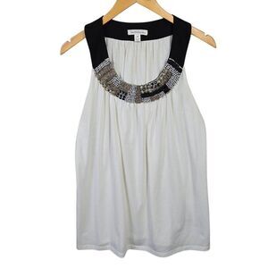JohnPaulRichard Cream Blouse with Black and Silver Details
